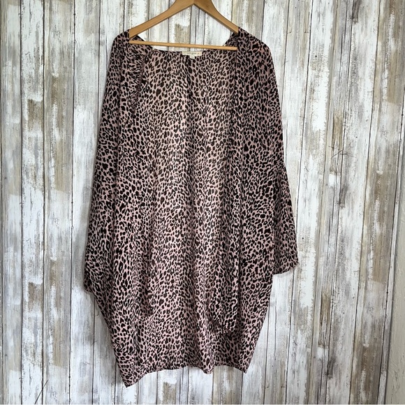 Umgee Sweaters - Umgee Leopard Muted Pink Cardigan